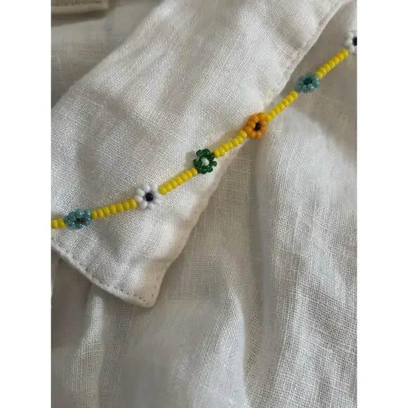 Handmade Flower Necklace And Bracelet Set Gift For Women - Picture 3 of 5